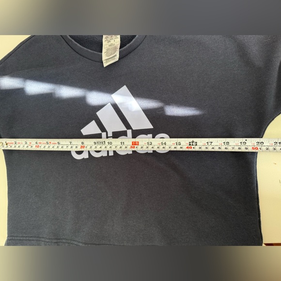 Adidas Cropped Crewneck Sweatshirt Floral Graphic Sleeves | XS - Picture 8 of 11